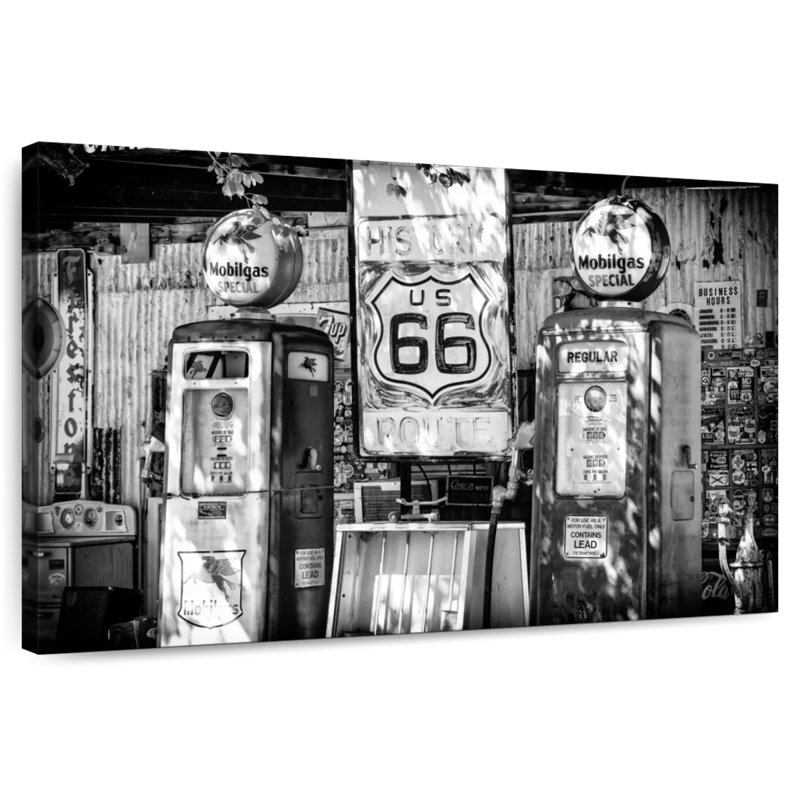 Mehar noir Arizona - 66 mobilgas spécial, H 8 po x l 12 po