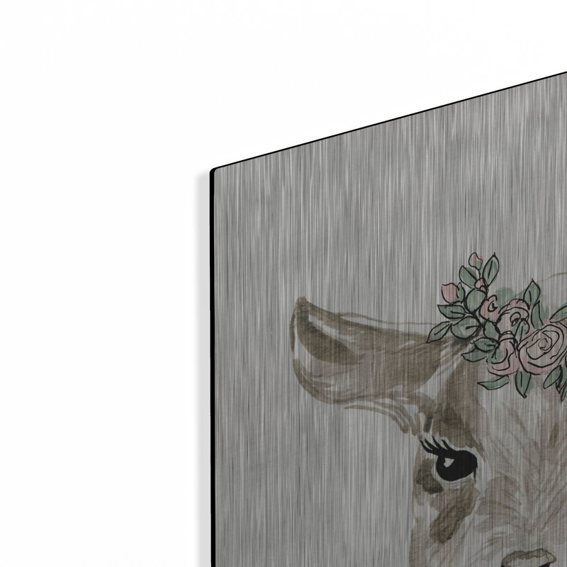 Art mural en bois August Grove® «Baby Lamb With Crown» par Yvette St. Amant, H 24 po x l 24 po