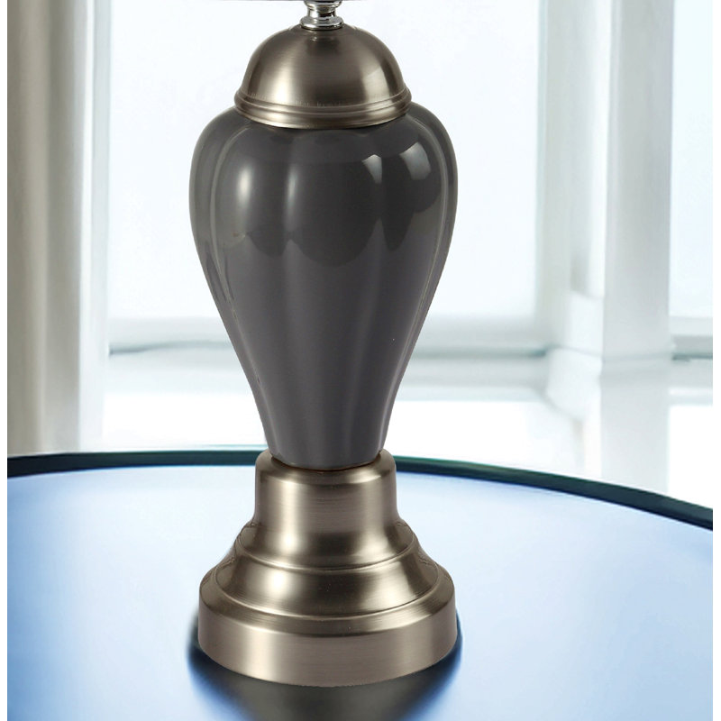Lampe de table 1pc, Gris, Gris