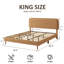 Structure très grand lit, lit plateforme rembourré moelleux avec tête de lit réglable en hauteur, structure robuste et Alats, conception silencieuse, compatible avec les matelas sans ressorts, facile à assembler, brun-133407188-133407190