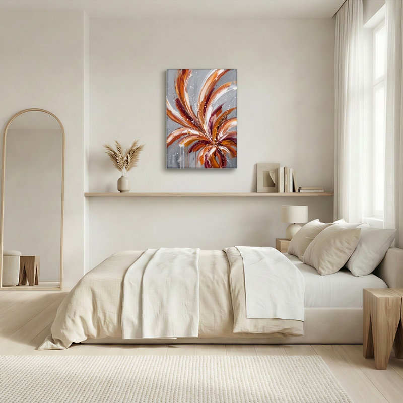 Ensemble de 1 tableau abstrait floral sur toile, H 36 po x l 24 po, Wrapped Canvas