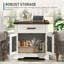Table d'appoint de style campagnard avec table de charge et table de chevet 23,6 po-1814707121