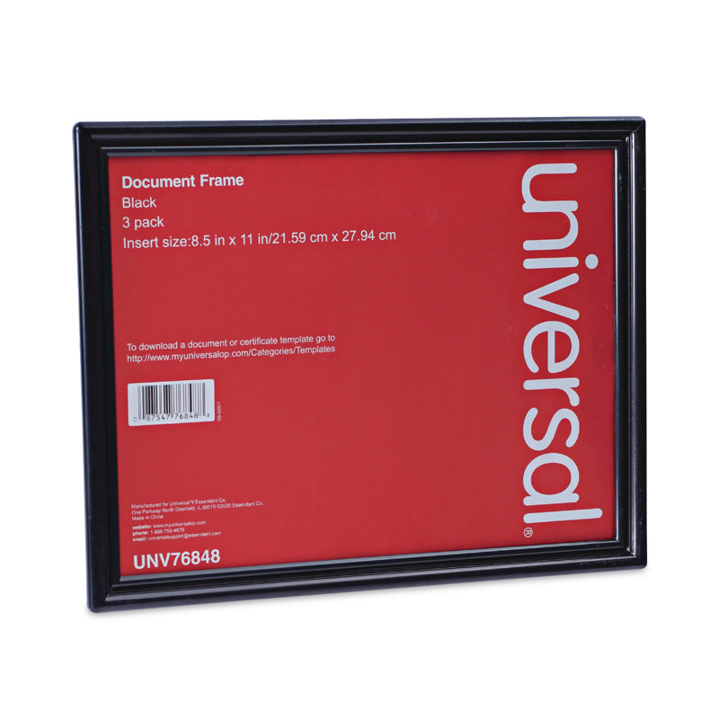 Black Picture Frame - Set of 3 with Mat