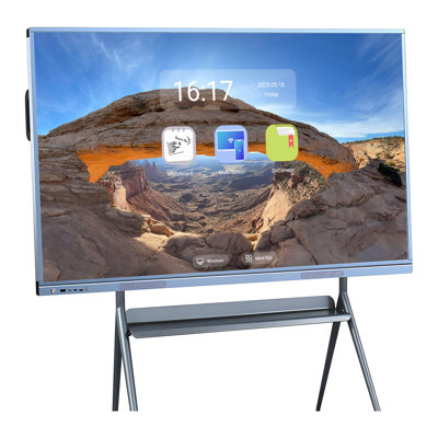 JYXCN Smart Board Interactive All-in-One Touch Screen with Dual System, Cloud Sharing Simplifies Workflow, Perfect for Classroom Activities, Office