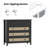 39.4'' W Rectangular Wooden Sideboard Buffet – Modern Rattan Design Storage Cabinet With 4 Drawers（Black）-127381560