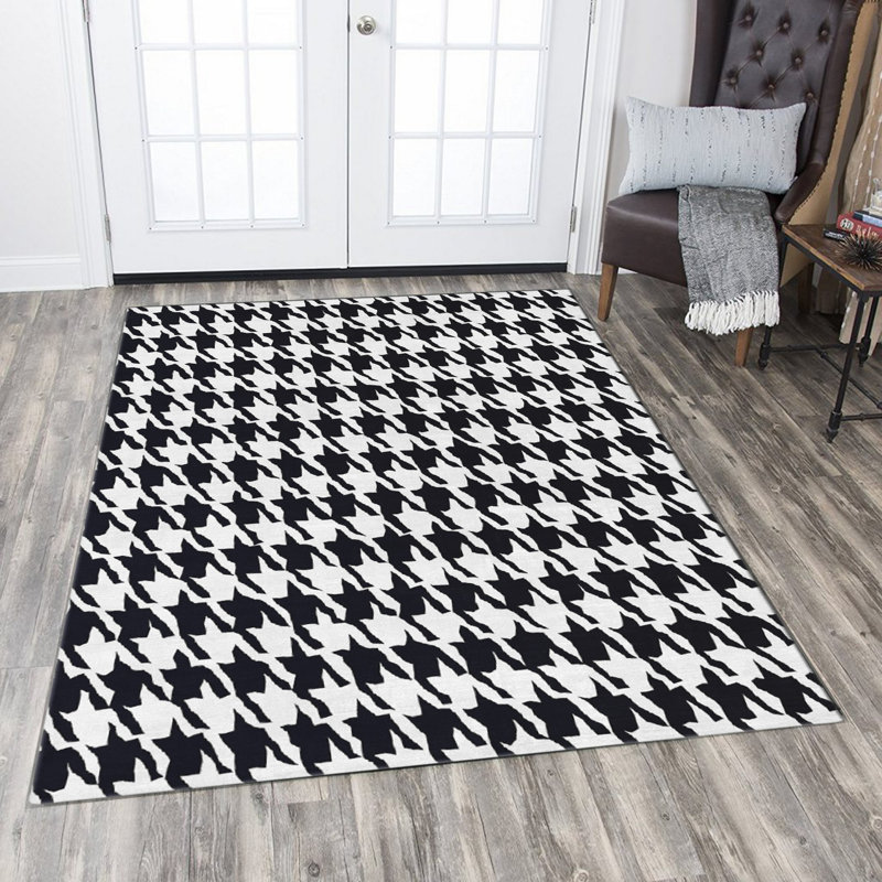Non-Slip Area Rug, 100% Polyester, 47.2 x 70.9 inches | Raschel Knitting, Pile Height: 0.4 inches | Woven Carpet with Felt Dot Underside, Machine Washable | Stylish Digital Print Design for Home Decor