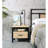 Yawan Oak & Black Finish Accent Table