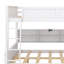 Lit double superposé au-dessus de grand lit double avec armoires de rangement-1652474621