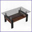 Table basse de salon en verre trempé gris - facile à nettoyer, rangement en panneau de fibres à densité moyenne, pieds en fer durable, capacité de 220 lb-1079612223-1079612222
