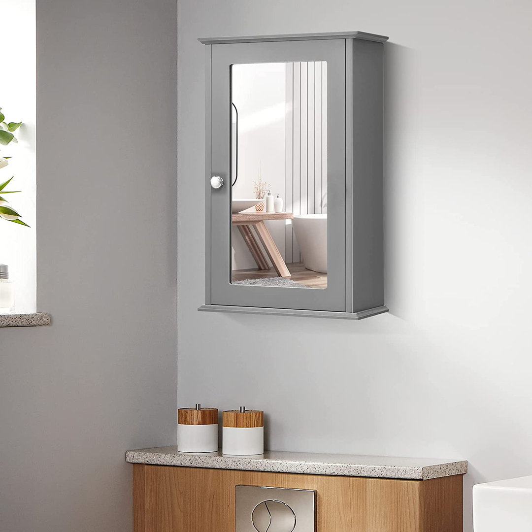 Yeet 34Cm W x 53Cm H x 15Cm D Wall Mounted Bathroom Cabinet