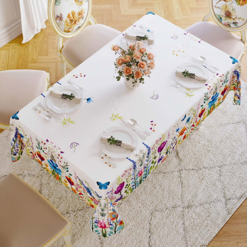 Tablecloth, Easter Floral, 52"x70" Rectangle Waterproof