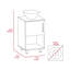 Meuble-lavabo simple à 1 tablette Wengé