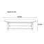 Table basse en bois massif avec double tablette de rangement-291002400