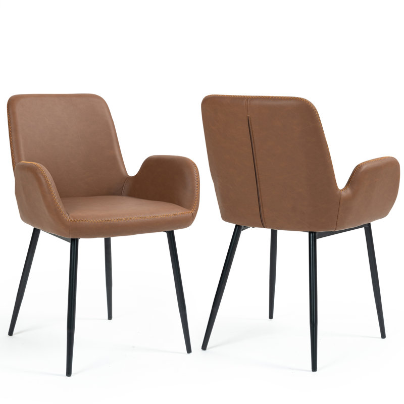 Hamann 19.25'' H Faux Leather Upholstered Armchair