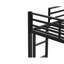 Lit superposé simple au-dessus d'un lit bas, structure de lit en acier noir, acier de haute qualité, conception sécuritaire avec rail pleine longueur, assemblage facile, limite supérieure de 350 lb, inférieure inférieure de 500 lb, idéale pour les dortoirs étudiants, fer à repasser