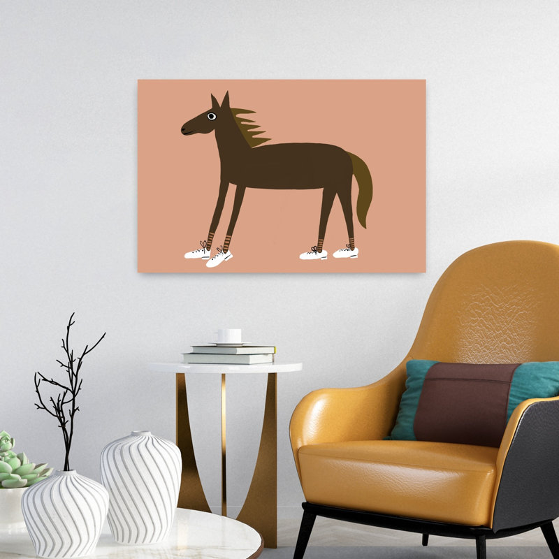 Cheval, espadrilles modernes, art mural cheval