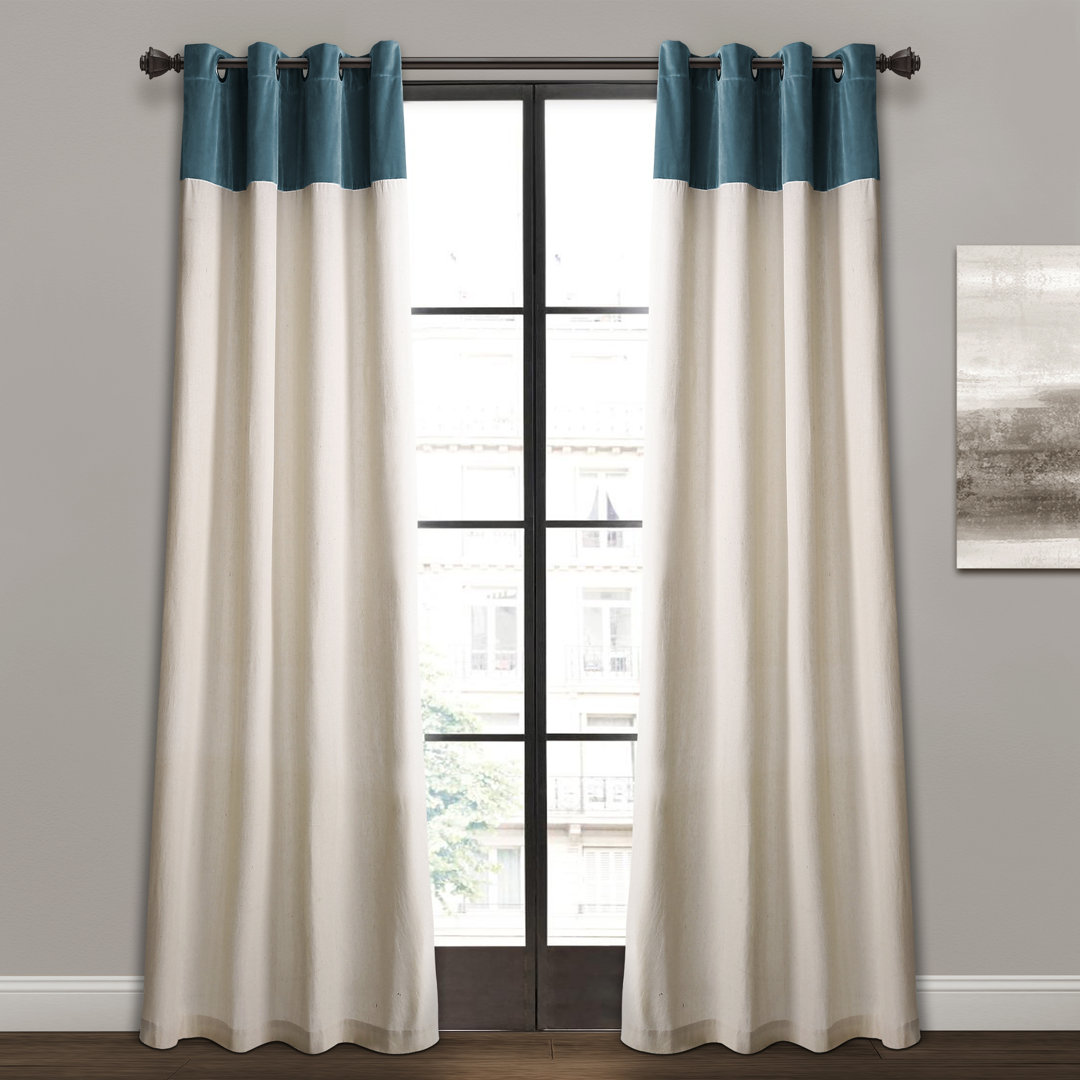Milo Linen Semi-Sheer Curtain Panels (Set of 2) Lush Decor Curtain 