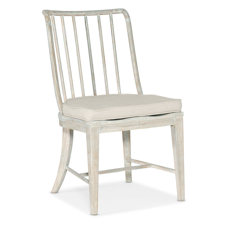 Oyster White Linen & Light Wood Beech Side Chair