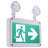 Running Man Green Combo Exit Sign/Emergency Light - 120/347V - 2HR Backup - Single/Dual Face - Universal Mounting - Wet Location - Low Temperature - Remote-Capable