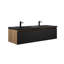 Meuble-lavabo double Prius de 59 po avec lavabo noir intégré 