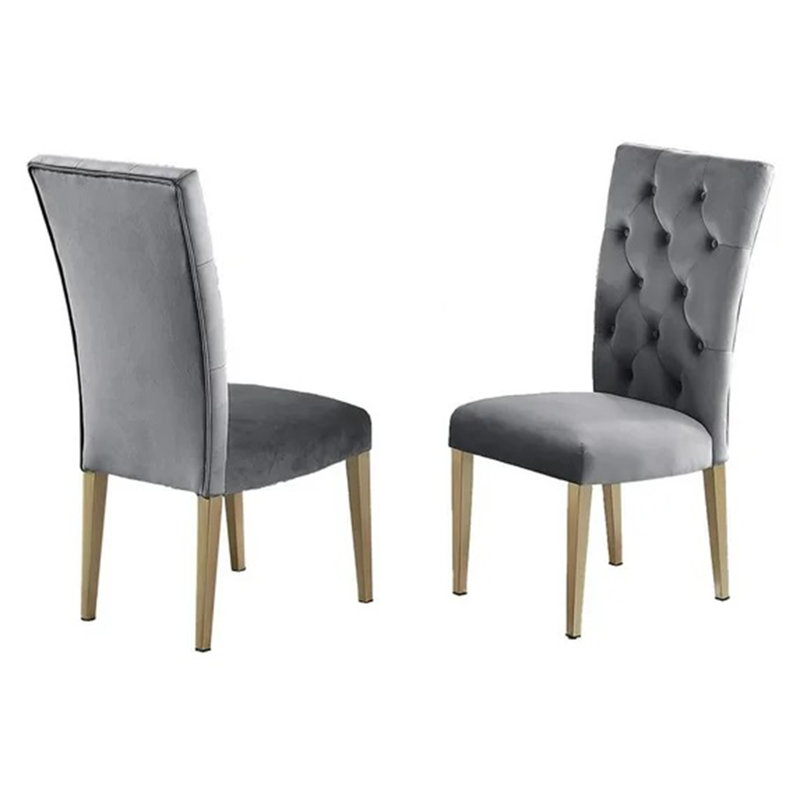 Chaise de salle à manger au design unique, Gris