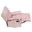 Simple confortable rose avec plateau d'accoudoir amovible, réglable jusqu'à 150 degrés, rembourré d'éponge, base en bois massif, plateau de chaise confortable sur le côté, dossier à degrés et panneau à base de bois pour une vie compacte