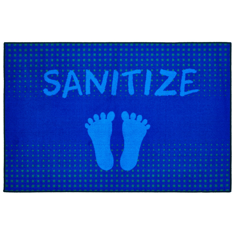 Tapis éducatif touffeté bleu