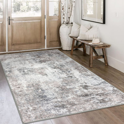 Tapis abstraits lavables à la machine avec envers antidérapant pour le salon de la chambre à coucher