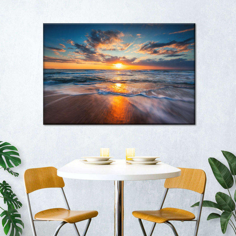 «Summer Ocean Sunrise», reproduction sur toile, H 8 po x l 12 po x P 1 po