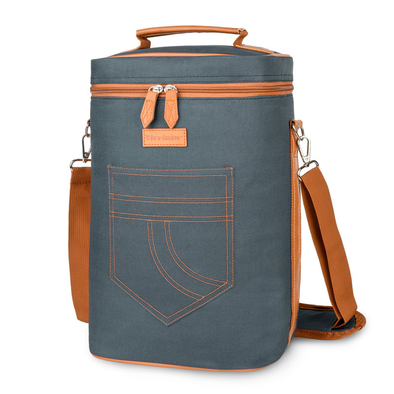 Tirrinia 4 Bottle Wine Carrier, Gray
