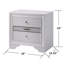 Contemporary 1Pc Nightstand With Nickle Round Knob Handles & Hidden Drawer-2133969064