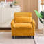 Chaise confortable jaune pour petit appartement avec balcon et canapé-lit-1202153476