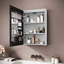 48.5mm W 70mm H Wall Mounted Optional Frameless Medicine Cabinet Mirror 2 Fixed-1417956478