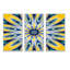 «Yellow and Blue Fractal Flower», reproduction de cadre flottant sur toile 3 pièces-370978359-370978355