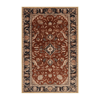 Machine Washable Persian Brown Area Rug