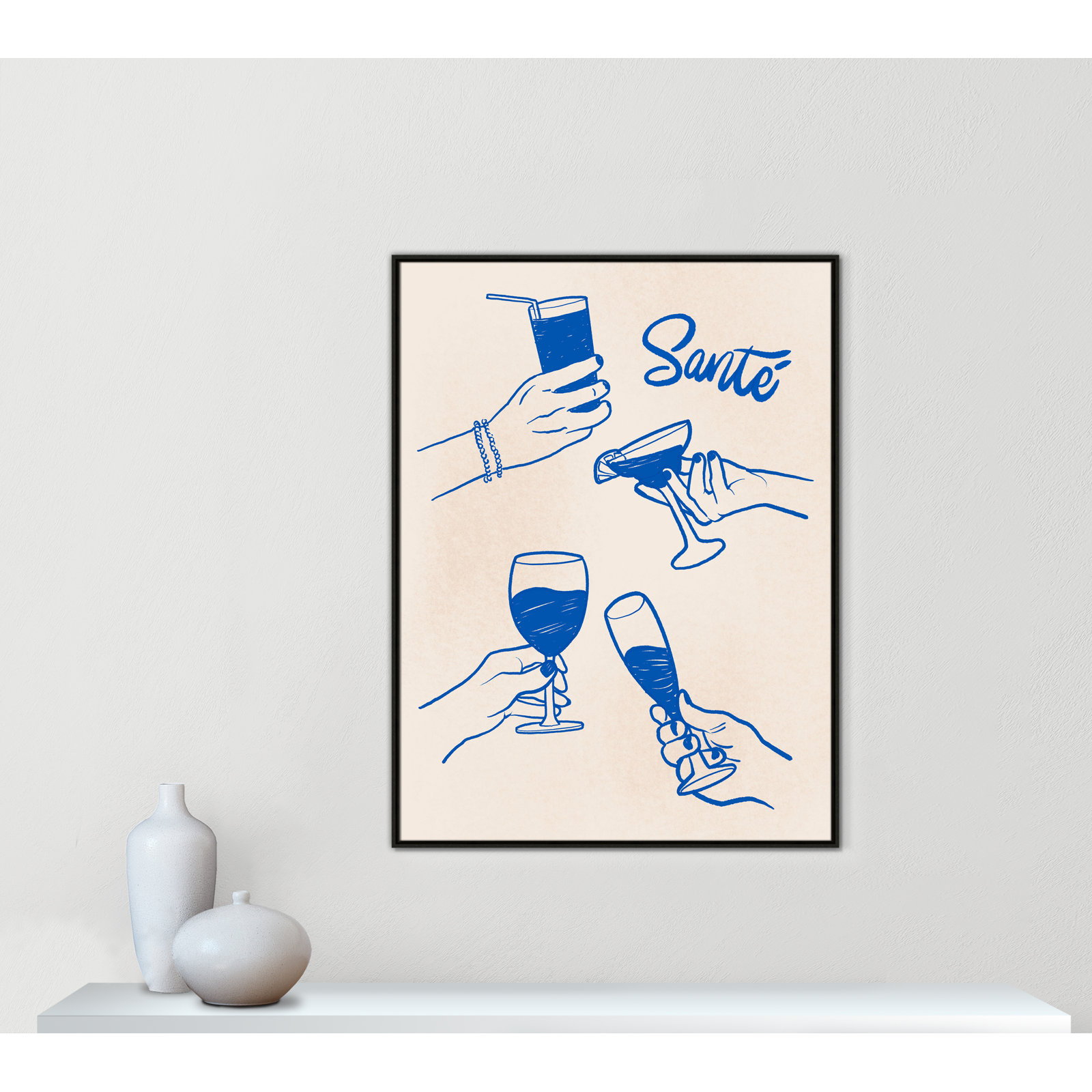 Sante Print by Kimberly Allen, 37.5'' W x 49.5'' H, Espresso Floater