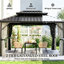Pavillons et abris de jardin (doit inclure le cadre) Pavillon de jardin en aluminium avec toit en acier