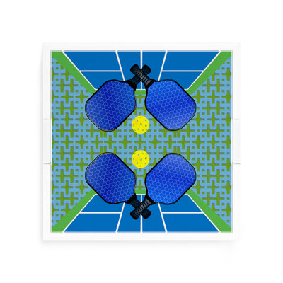 Pickelball Anyoneblue Green Acrylic Square Decorative Tray