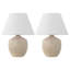 Myron 18" Minimalist Scandinavian Concrete Effect Resin/Iron LED Table Lamp (Set of 2)-105510594