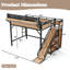 Lit mezzanine double avec tablettes coulissantes AdventureNest-130024876-130024877