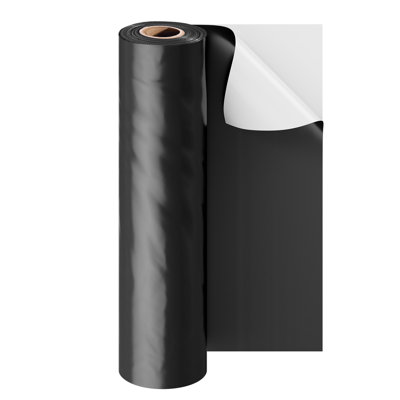 Toile en plastique robuste, rouleau de feuille de plastique épais de 10 mil, toile protectrice en plastique pour pare-vapeur, noir et blanc à double face, multi-usage