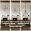 Lustre de style campagnard 6 lumières pour la salle à manger, luminaire suspendu en fer rustique noir avec chaîne réglable, plafonnier classique pour le vestibule de l'îlot de cuisine