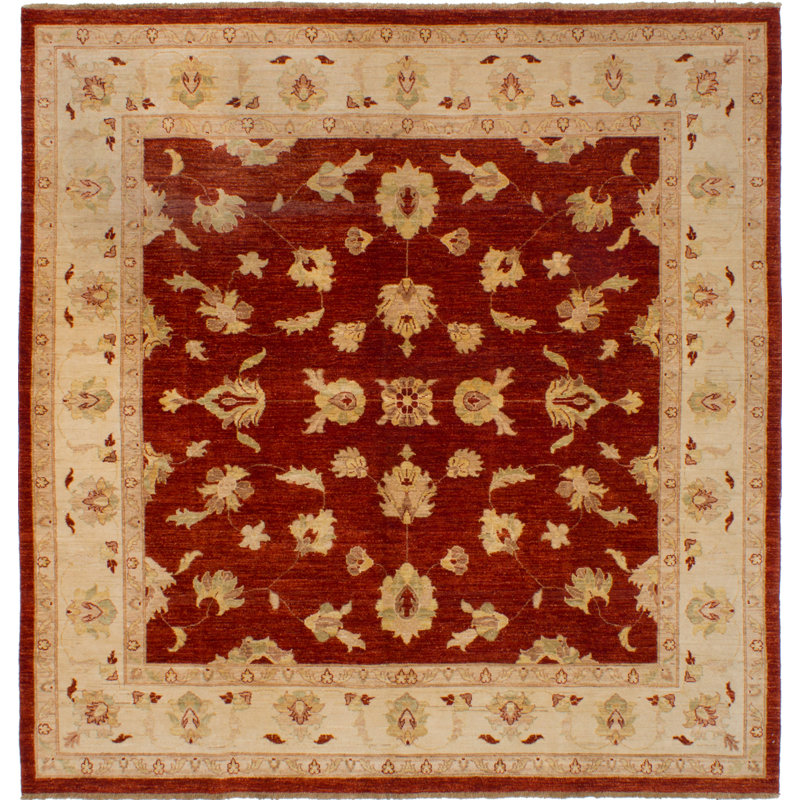 One-of-a-Kind 8' 2010s Square Wool Area Rug in