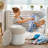 Woven Cotton Rope Laundry Hamper 50L - Decorative Tall Storage Bin for Clothes, Blankets & Toys | Versatile Basket for Living Room, Nursery, Bathroom & Bedroom
