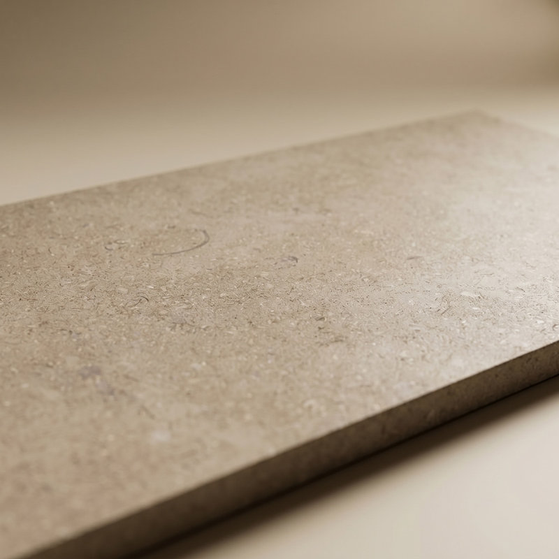 Caspian Almond Leathered 18x36 Limestone Tile