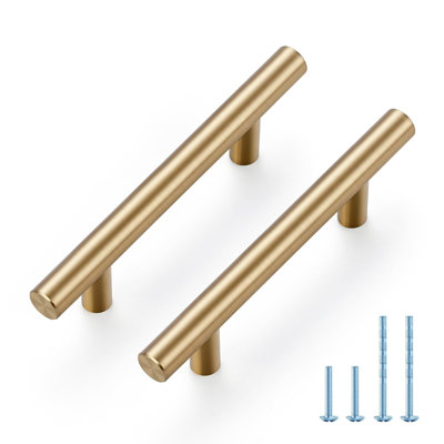 Poignées de tiroir couleur bronze champagne, entraxe de 7,6 cm (3 pouces), lot de 30, poignées en acier inoxydable de 12,7 cm (5 pouces) de longueur, prise en main lisse, pour la rénovation de vos meubles de cuisine : placards, tiroirs, commodes, armoires.