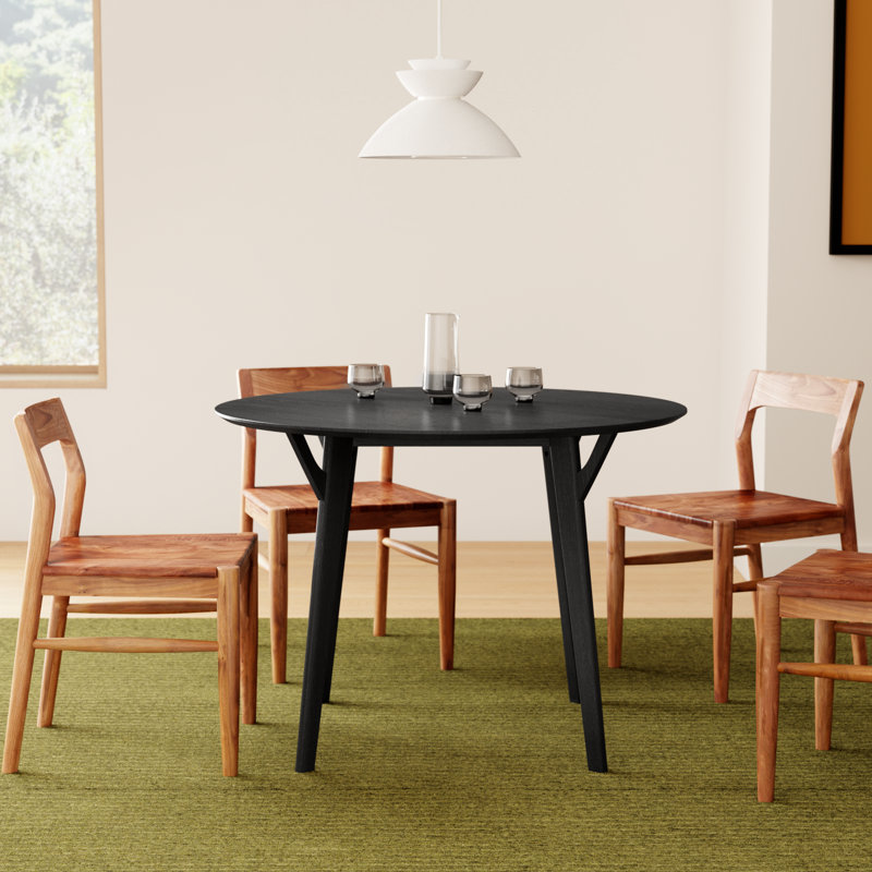 Evanston 42" Wood Dining Table, Black