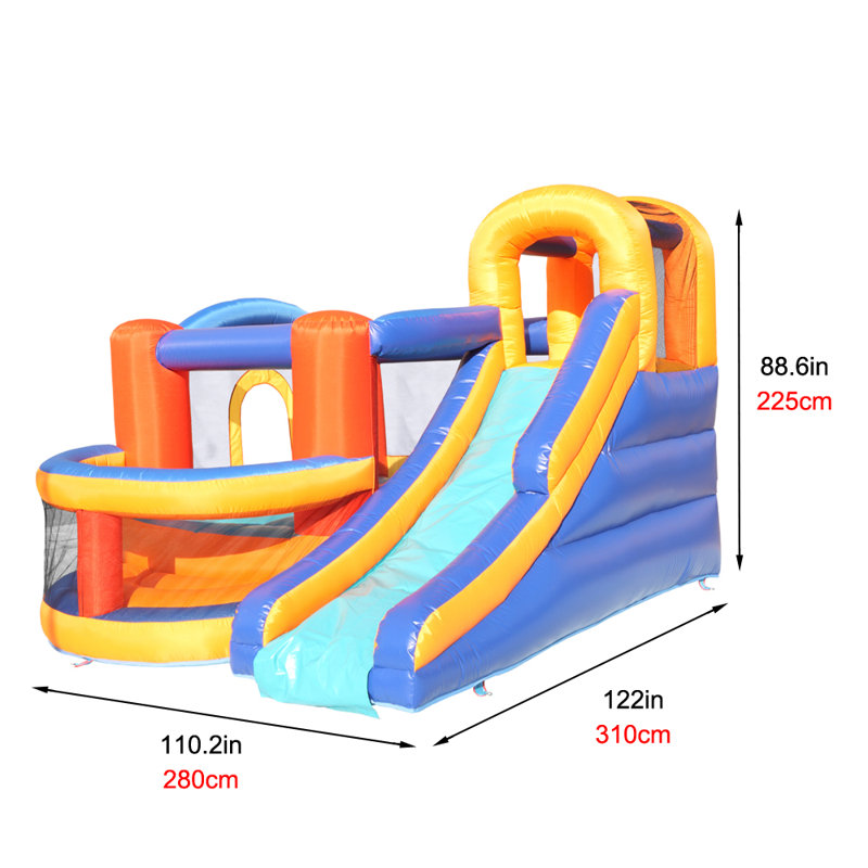 Jeu gonflable avec glissoire 110,23 "x 88,58"