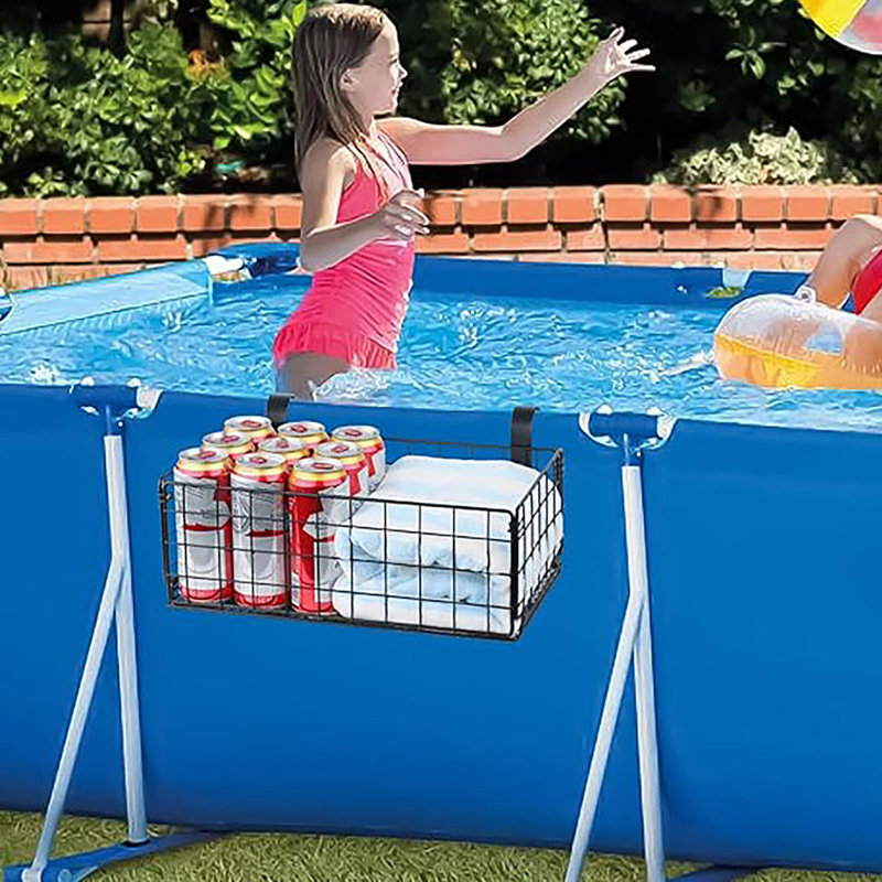 Panier de rangement de piscine pliable