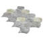 Carreau de mosaïque en verre 14,63 po x 12,13 po Seashell-63332711